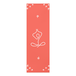 non-slip foam yoga mat for sweaty hands – warm coral peach | extra grip, sweat-resistant, lightweight for hot yoga