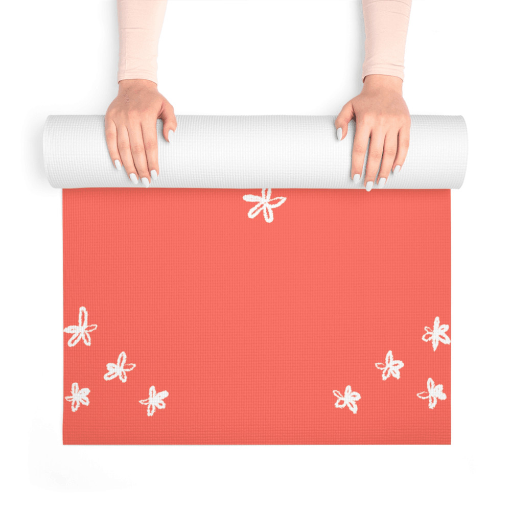 NonSlip Foam Yoga Mat For Sweaty Hands Warm Coral Peach Extra Grip SweatResistant Lightweight For 3