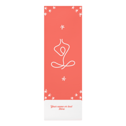 custom foam yoga mat for sweaty hands with your text– non-slip, lightweight, warm coral peach