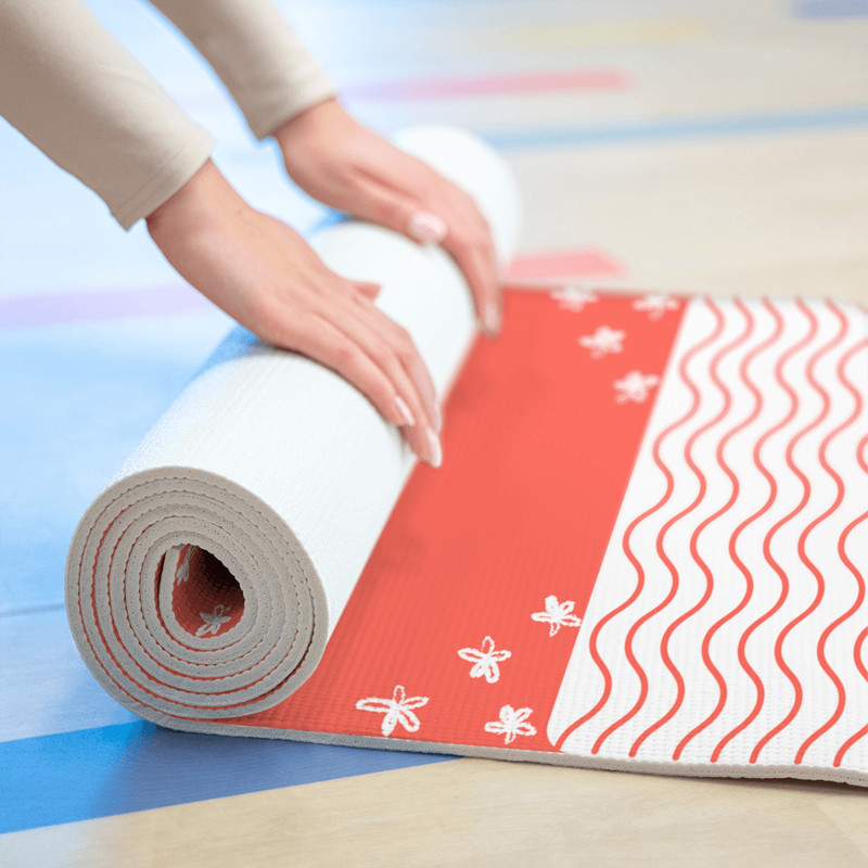 NonSlip Warm Coral Peach Yoga Mat For Sweaty Hands Extra Grip Comfort 1