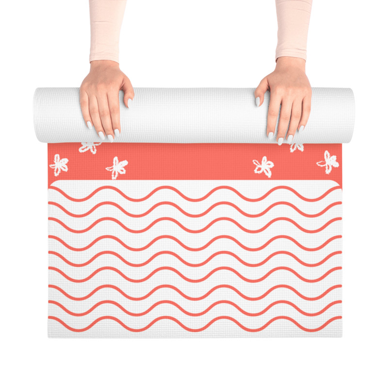 NonSlip Warm Coral Peach Yoga Mat For Sweaty Hands Extra Grip Comfort 2