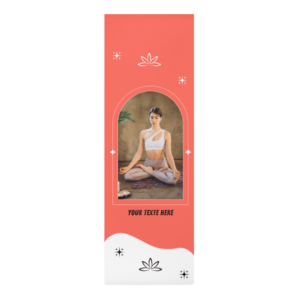 Personalized Coral Peach Yoga Mat With Photo Text NonSlip Hot Yoga Custom Printed Mat For Women 0