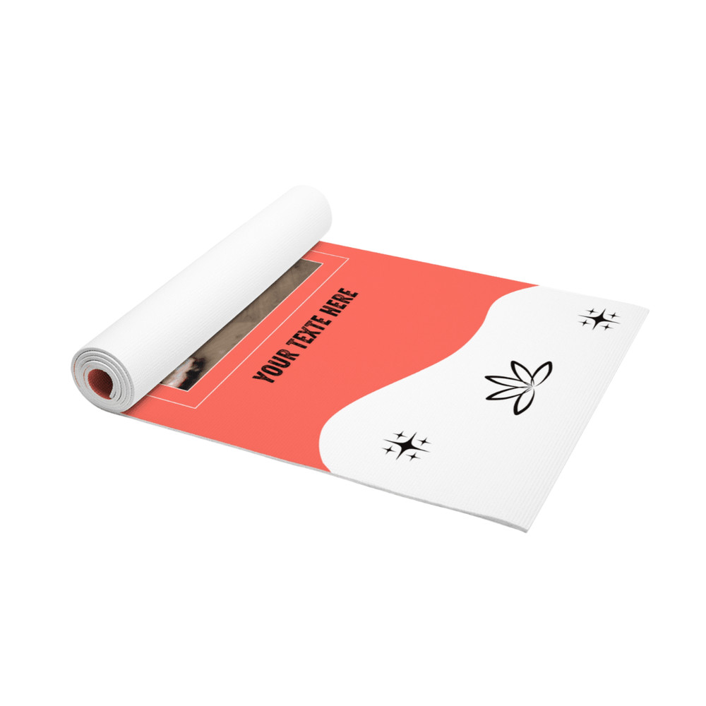 Personalized Coral Peach Yoga Mat With Photo Text NonSlip Hot Yoga Custom Printed Mat For Women 1