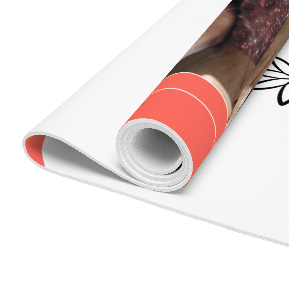 Personalized Coral Peach Yoga Mat With Photo Text NonSlip Hot Yoga Custom Printed Mat For Women 2