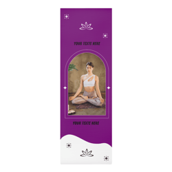 personalized purple yoga mat – custom photo & text – non-slip for hot yoga & sweaty hands