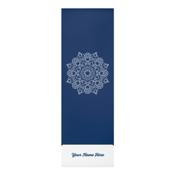 custom dark blue yoga mat with name – non-slip for hot yoga