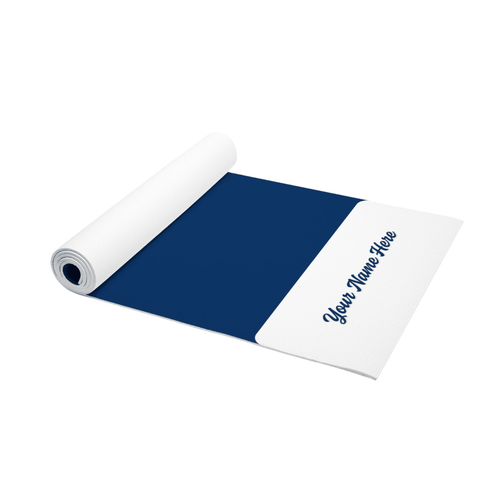 Custom Dark Blue Yoga Mat With Name NonSlip For Hot Yoga 1