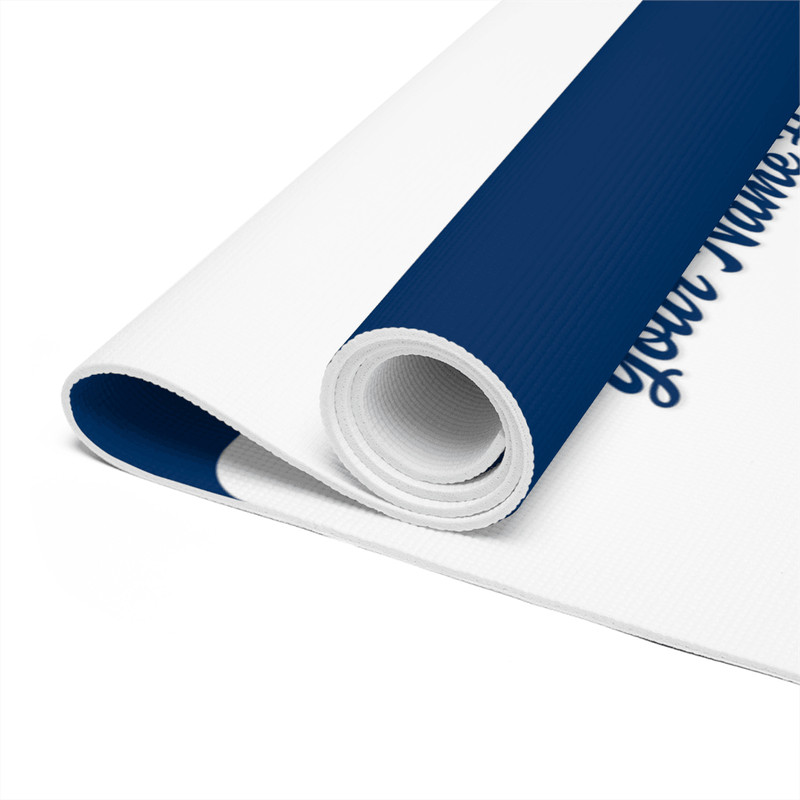 Custom Dark Blue Yoga Mat With Name NonSlip For Hot Yoga 2