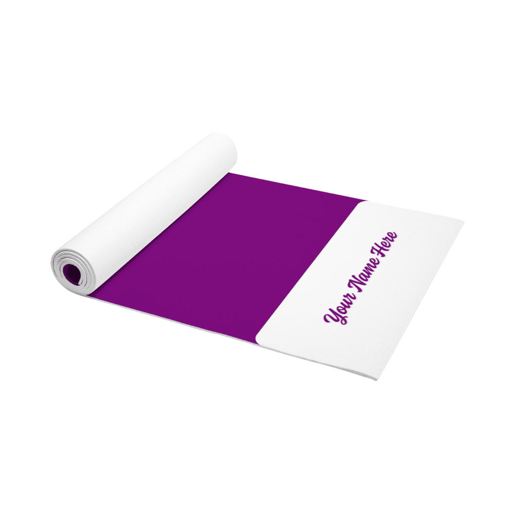 Custom Purple Yoga Mat With Name NonSlip For Hot Yoga Bad Knees 2