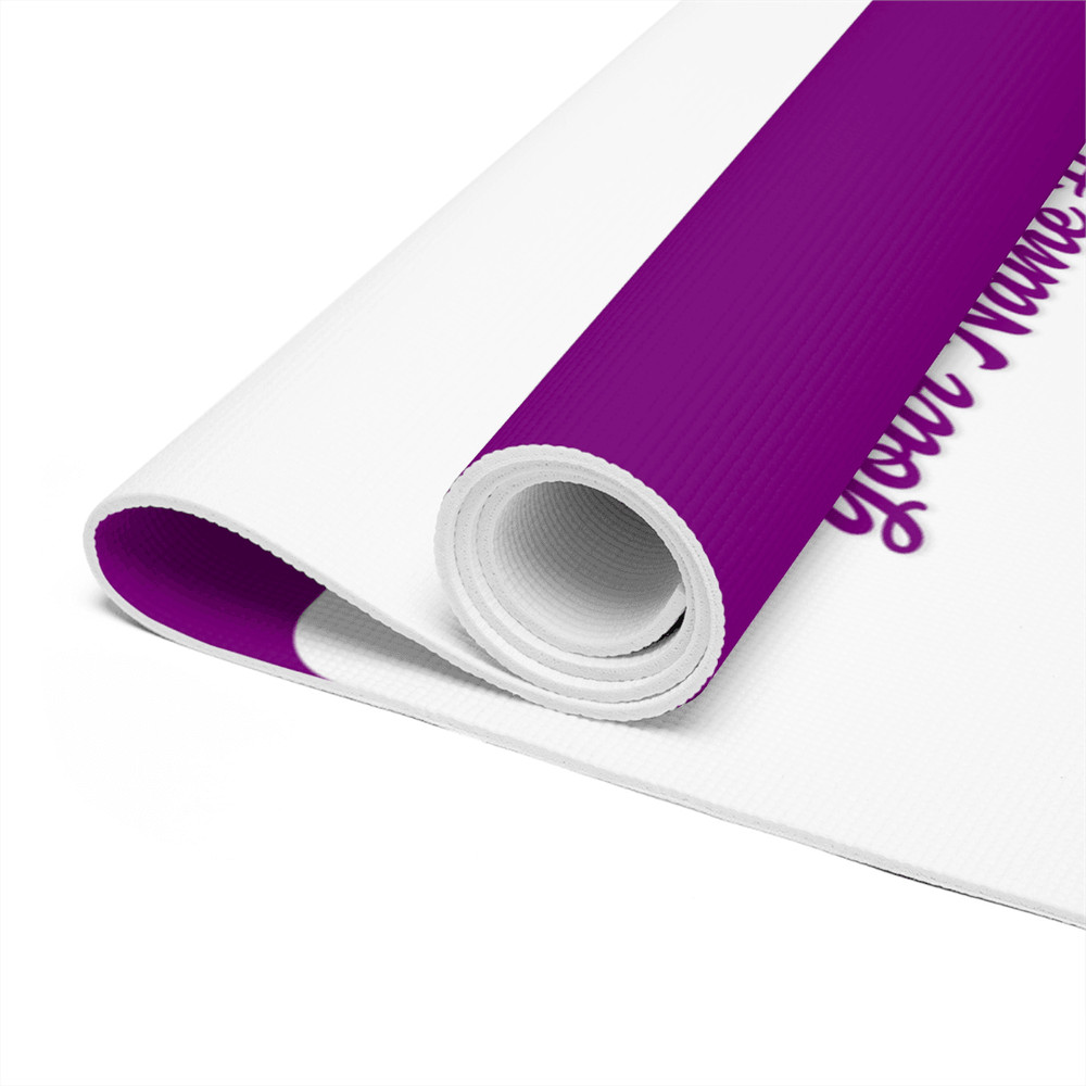 Custom Purple Yoga Mat With Name NonSlip For Hot Yoga Bad Knees 3