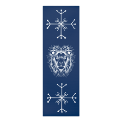 dark blue non-slip yoga mat for men – lion design, sweat-resistant, extra grip for sweaty hands