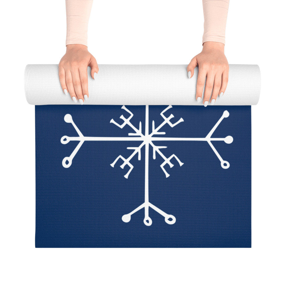 Dark Blue NonSlip Yoga Mat For Men Lion Design SweatResistant Extra Grip For Sweaty Hands 4