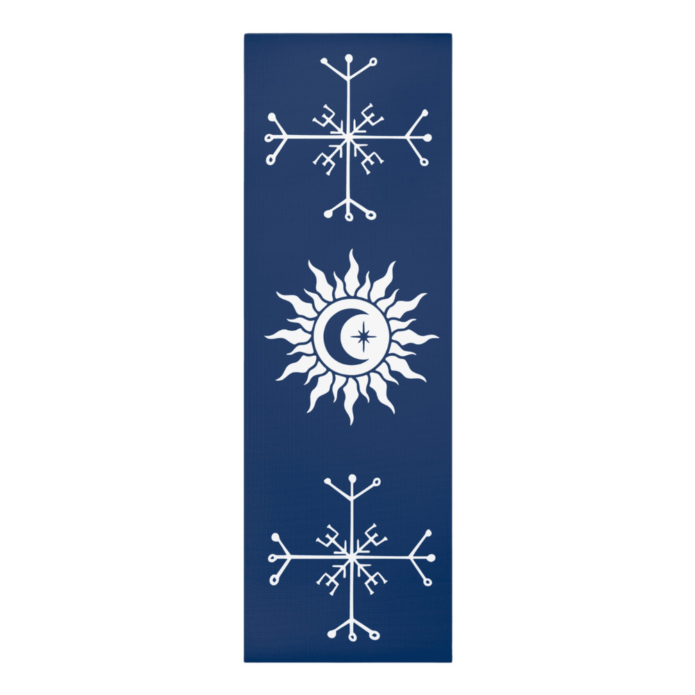 Dark Blue NonSlip Yoga Mat For Men Lion Design SweatResistant Extra Grip For Sweaty Hands 1