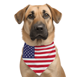 american flag dog bandana – adjustable patriotic pet accessory for dogs, usa flag print, 4th of july outfit
