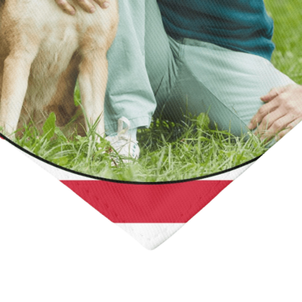 Personalized American Flag Dog Bandana With Your Photo Custom Patriotic Pet Accessory 3