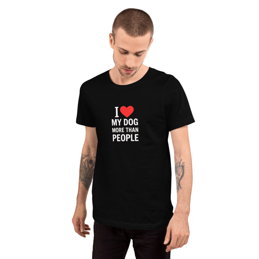 Funny Dog Lover TShirt I Love My Dog More 5