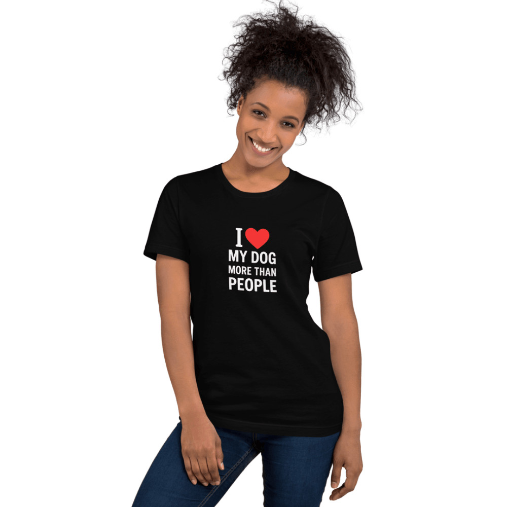 Funny Dog Lover TShirt I Love My Dog More 7