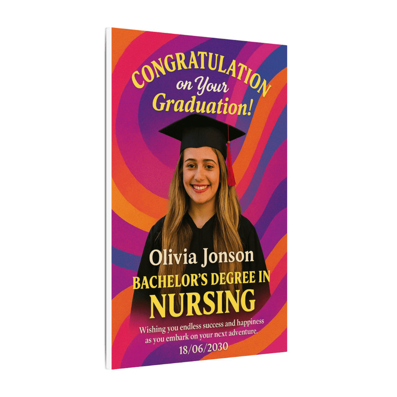 Custom Graduation Poster With Photo Name Degree Message Personalized Canvas Wall Art Gift For Gra 3