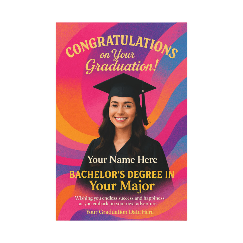 Custom Graduation Canvas Personalized Photo Name Major Date Unique Graduation Gift Artistic Gra 0