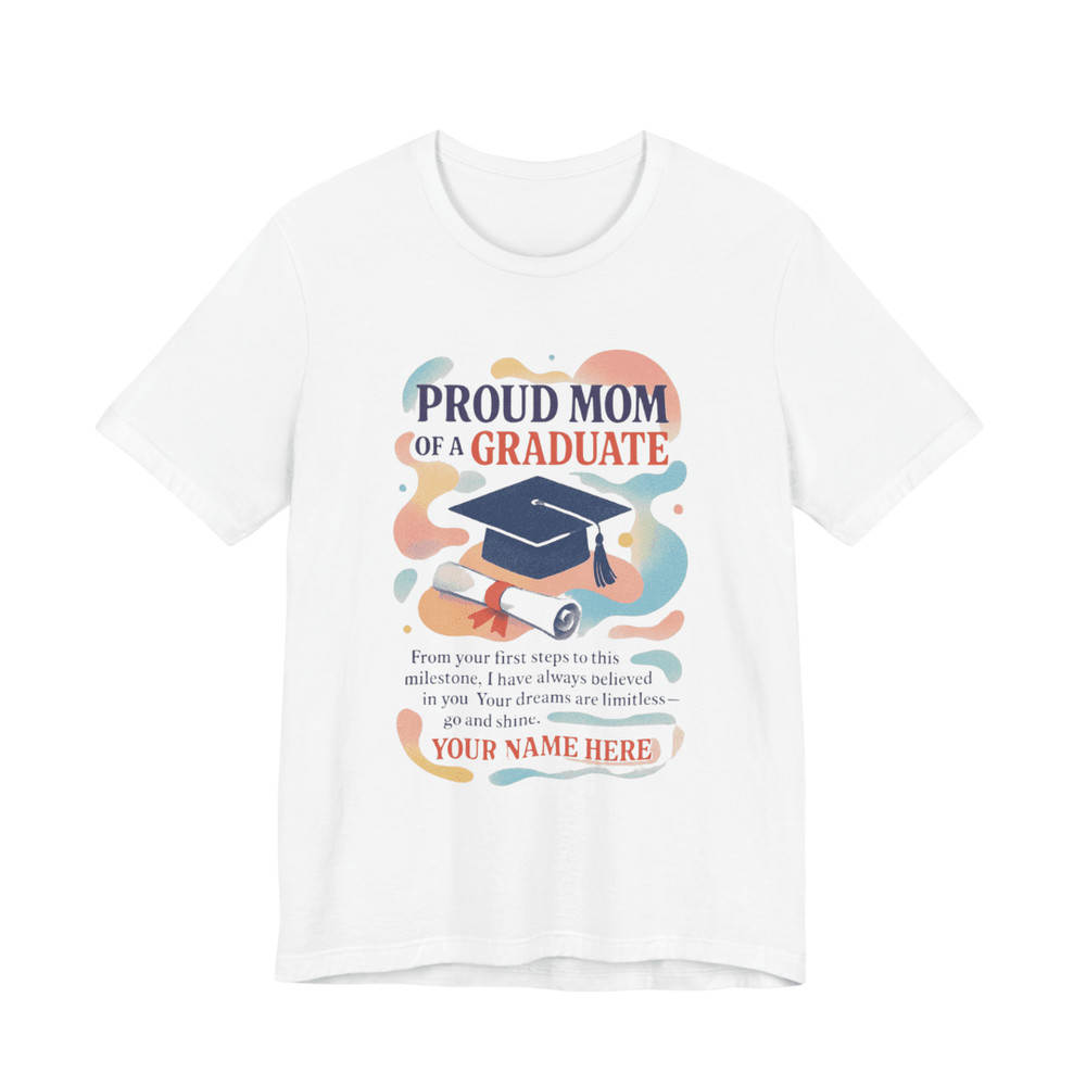 Custom Proud Mom Graduation TShirt Personalized Name Shirt For Graduates Mother 1