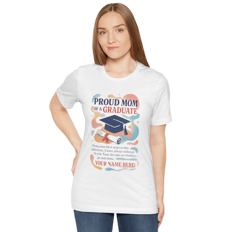 Custom Proud Mom Graduation TShirt Personalized Name Shirt For Graduates Mother 3