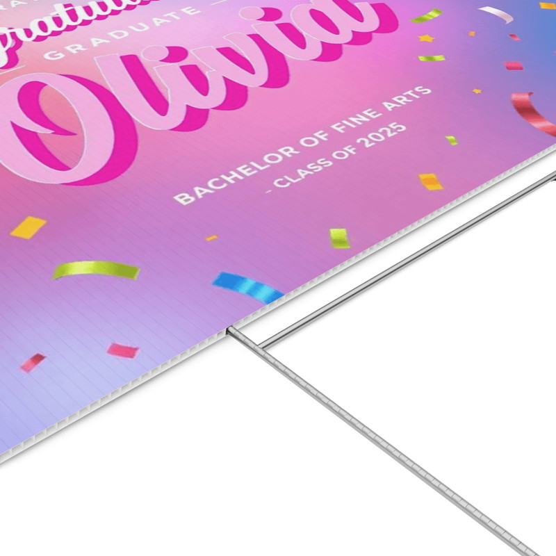 Custom Graduation Yard Sign Personalized Congratulations Sign With Name And Year Major 2