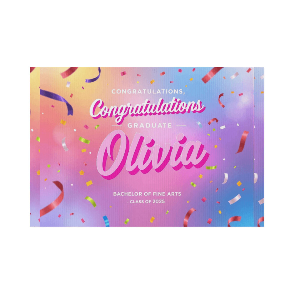 Custom Graduation Yard Sign Personalized Congratulations Sign With Name And Year Major 5