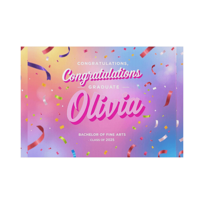 Custom Graduation Yard Sign Personalized Congratulations Sign With Name And Year Major 5