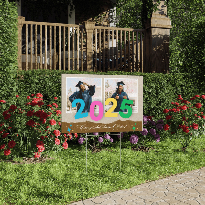Personalized Graduation Yard Sign With Picture Custom 2025 Congrats Grad Sign For Outdoor Celebrat 1