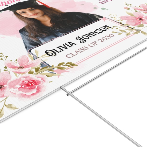 Graduation Personalsign Personalized Graduation Yard Sign with Picture – Custom Cong | Inspire ...