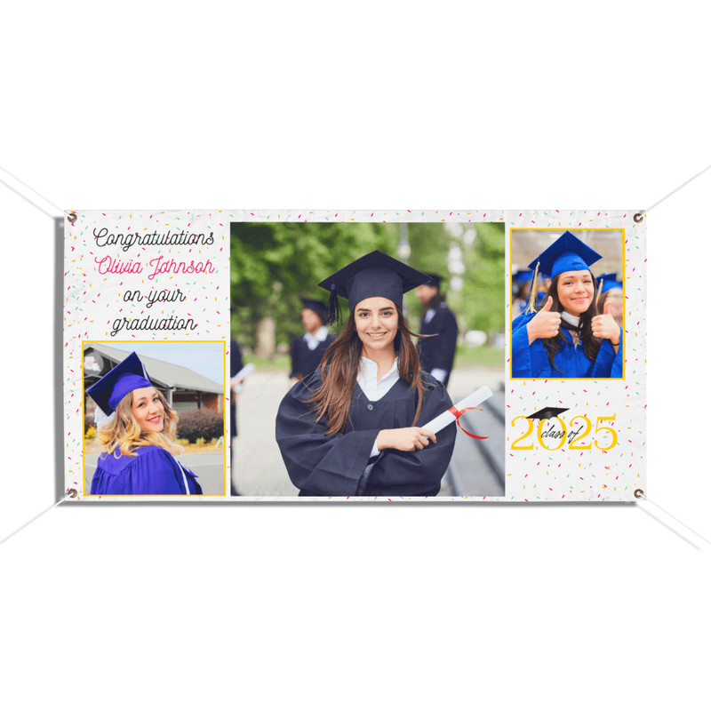 Personalized Graduation Banner Congratulations Graduate Banner Graduation Banners With Pictures 0