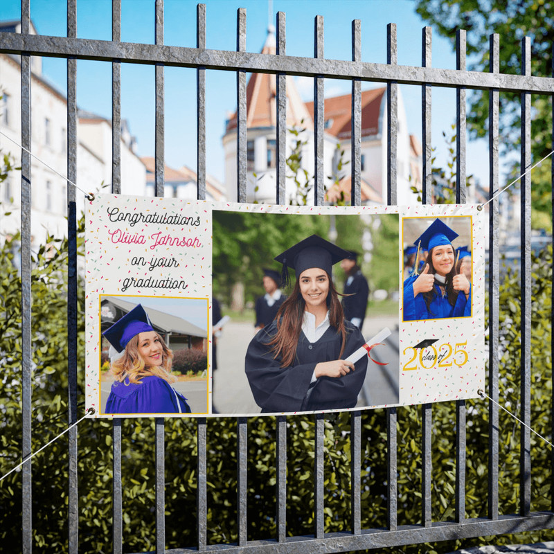 Personalized Graduation Banner Congratulations Graduate Banner Graduation Banners With Pictures 2