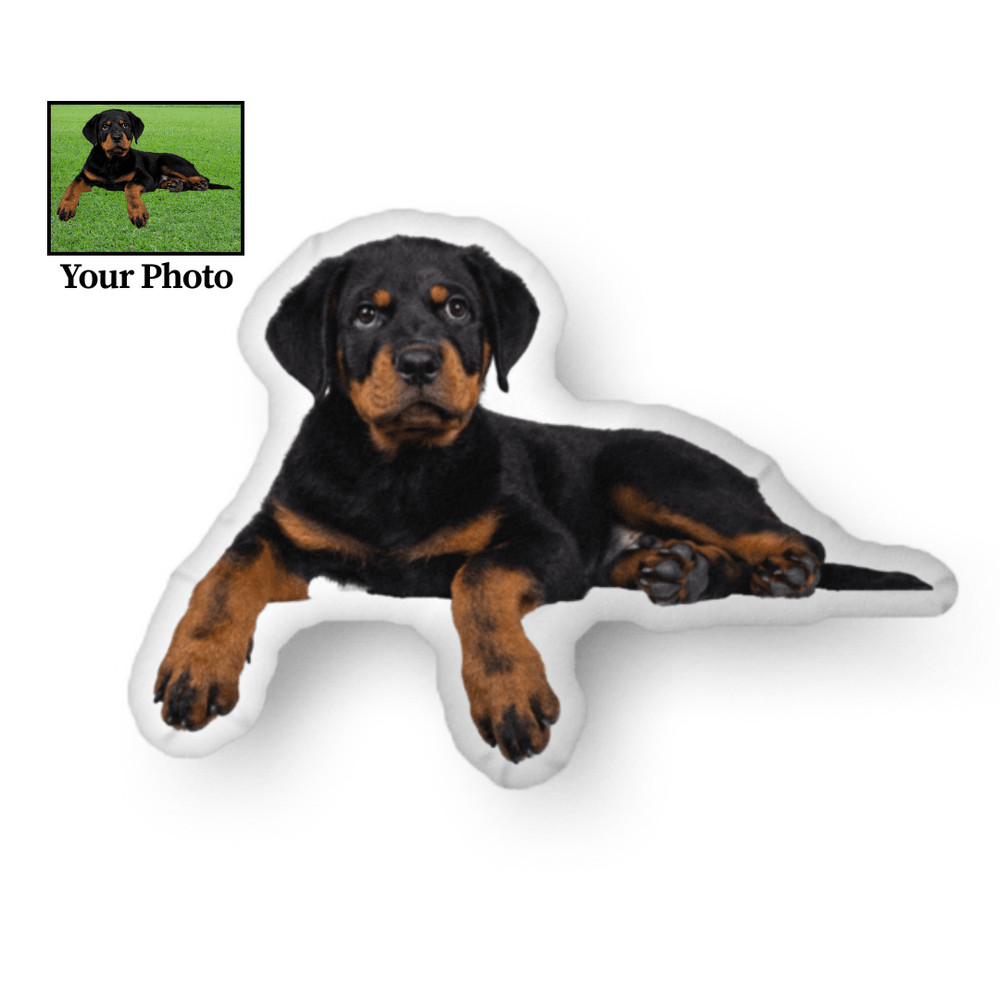 Custom Rottweiler Dog Pillow From Photo Personalized Pet Shaped Cushion For Dog Lovers 0
