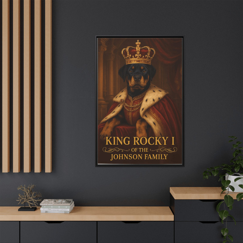 Personalized Royal Dog Portrait Custom Pet Canvas With Name Unique Pet Lover Gift 2