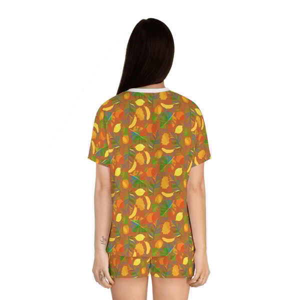 Cute Tropical Fruit Pajama Set For Women 1