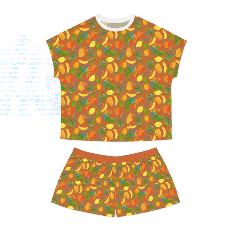 Cute Tropical Fruit Pajama Set For Women 5