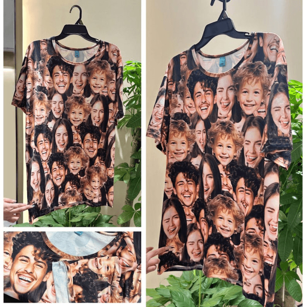 Custom Face TShirt All Over Print Personalized Photo Shirt Gift 4