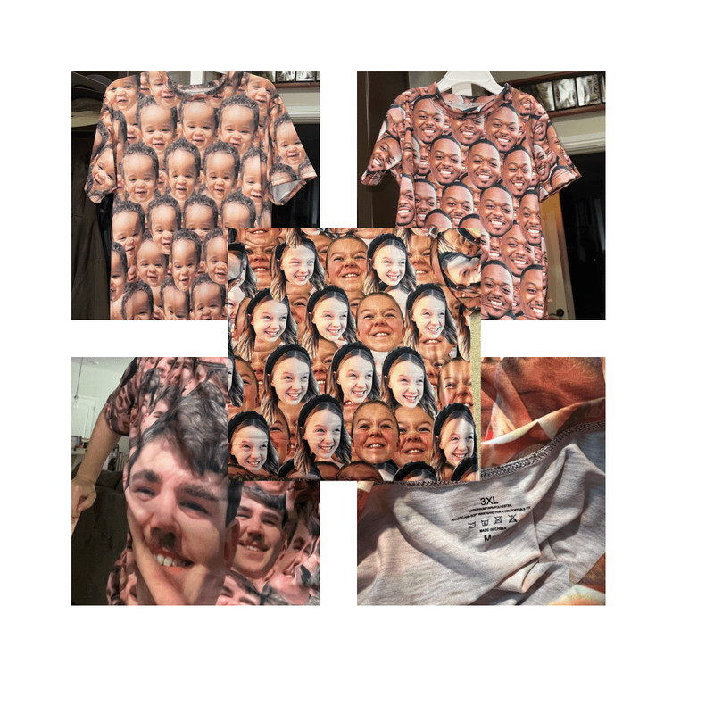 Custom Face TShirt All Over Print Personalized Photo Shirt Gift 7