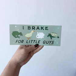 i brake for little guys car magnet with cute animal design for safe and fun driving