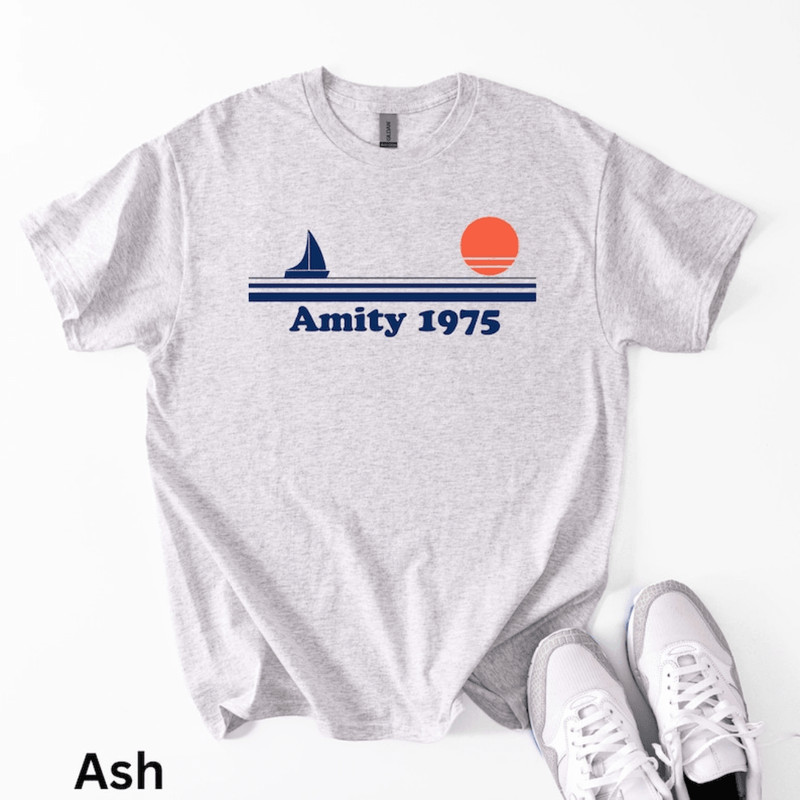 Jaws Amity 1975 Unisex Tee Amity Island Shirt Vintage Movie Tee Retro Graphic Tee Beach Vacation Sh 3