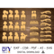 Wooden Combs For Women  Laser Cut Files  Elegant Combs  Carved Wooden 0
