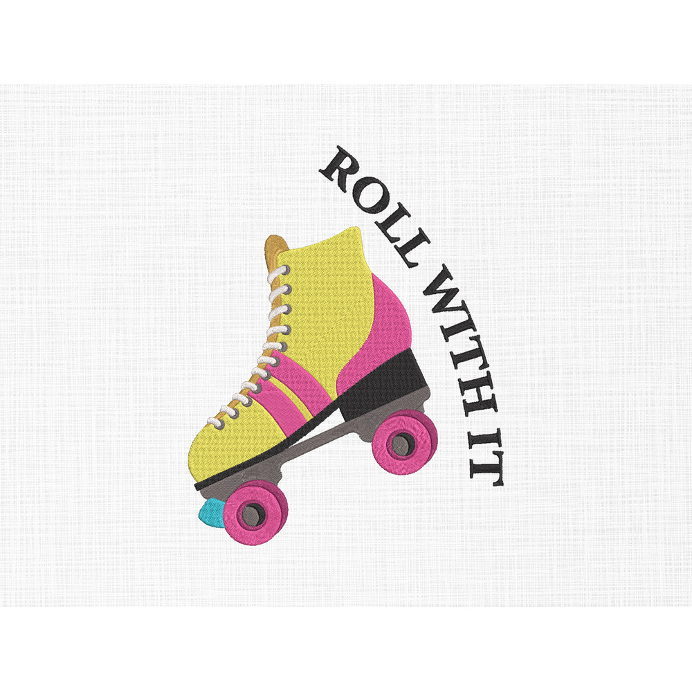 Roller Skate Embroidery Fun And Retro Design For Skating Enthusiasts Available Size In 3 4 5 6 8 Inches 0