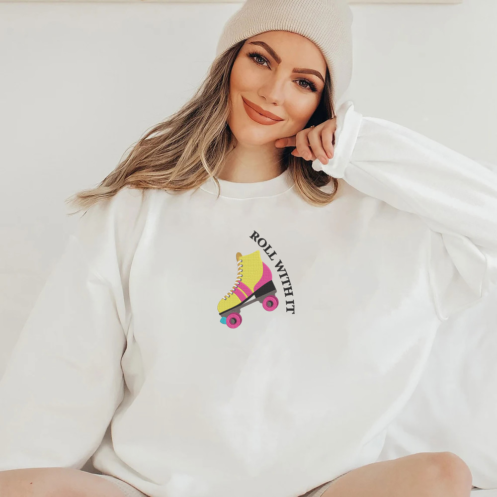 Roller Skate Embroidery Fun And Retro Design For Skating Enthusiasts Available Size In 3 4 5 6 8 Inches 1