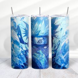 anime 20oz sublimation tumbler design, ninja anime straight skinny tumbler wrap png digital download png;