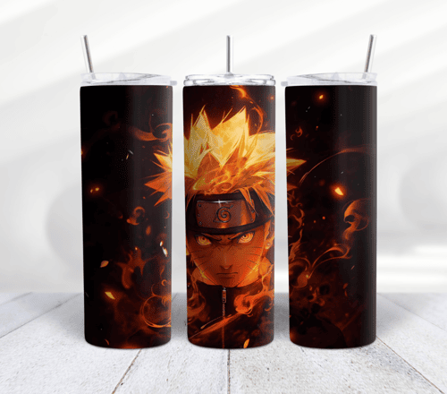 Anime 20oz Sublimation Tumbler Design, Ninja Anime Straight Skinny Tumbler Wrap PNG digital download png.