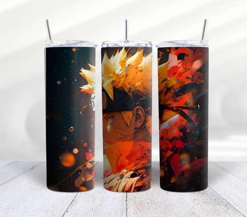 Anime 20oz Sublimation Tumbler Design, Ninja Anime Straight Skinny Tumbler Wrap PNG digital download png..
