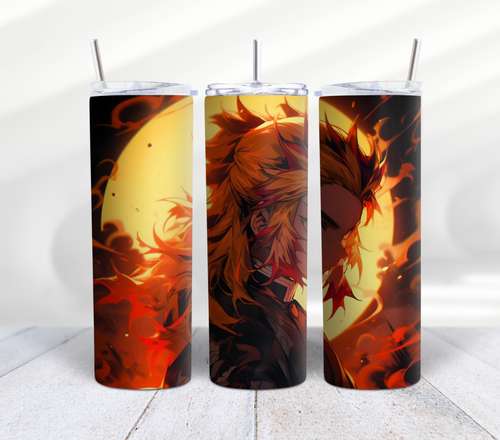 Anime 20oz Tumbler Wrap Design, Devil Cutter 20oz Template, Straight & Tapered Tumbler Wrap, Tumbler Wrap PNG, PNG