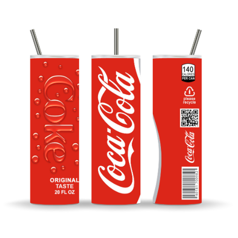 Coca Cola Tumbler Wrap Sublimation Template 20oz Skinny Tumbler Sublimation Design Digital Download Coke 20oz WRAP 0