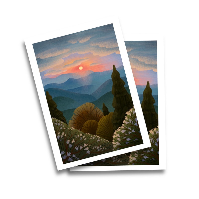 Digital Postcard Digital Wallpaper Autumn Sunset Backgrounds In Flatstyle 1