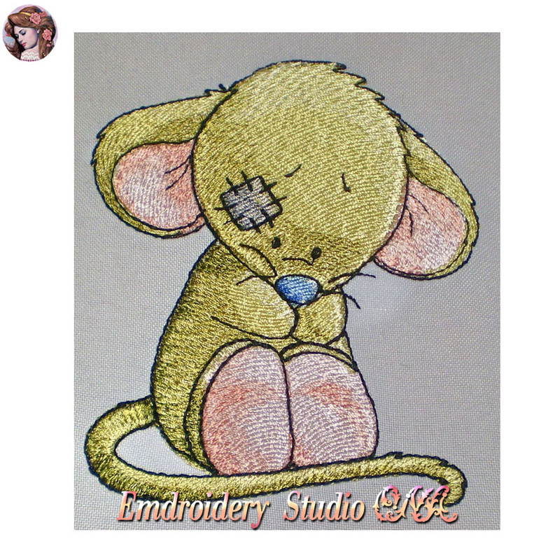 Machine Embroidery Design Children Old Toy 005 Sizes 2 Embroidery Mouse Mouse Digital Product 1